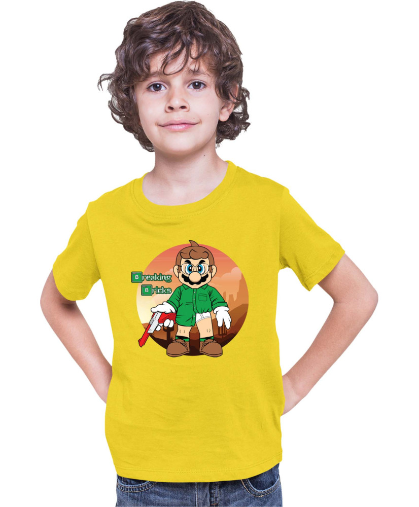Детска Тениска Super Mario Nintendo Breaking Bricks
