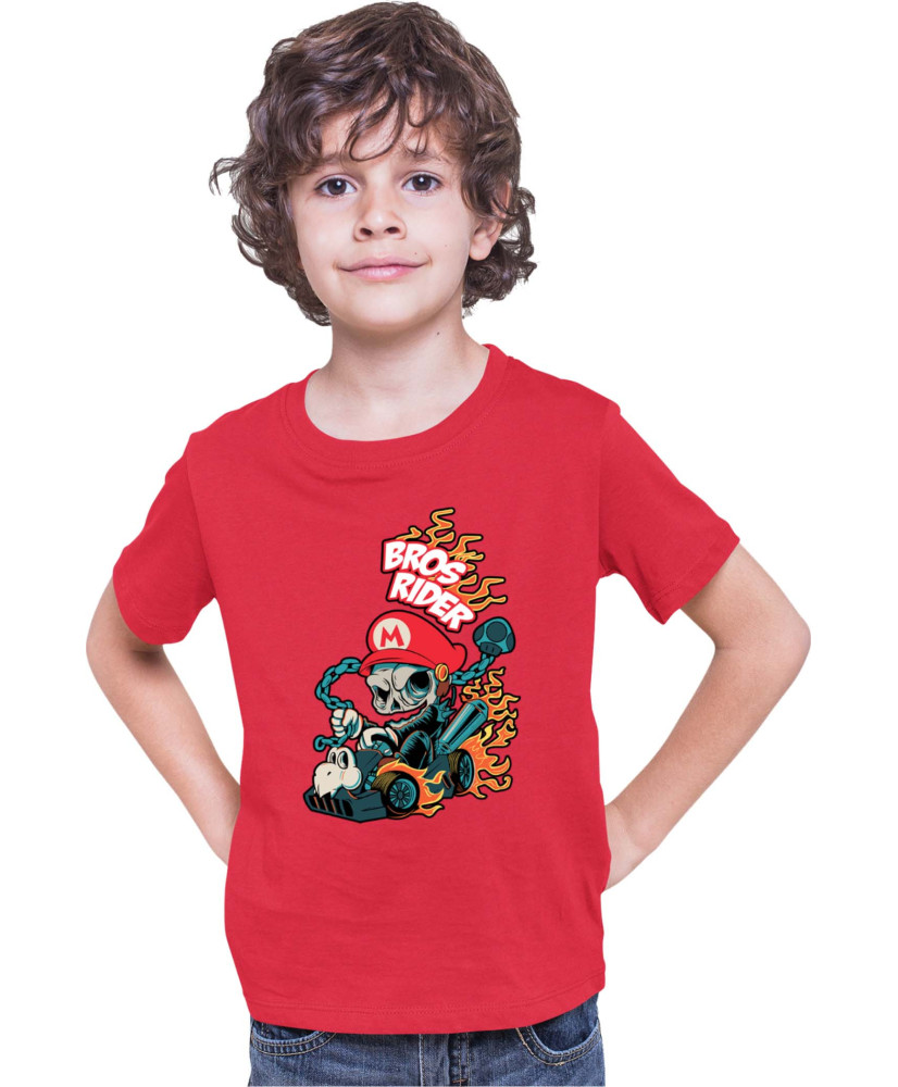 Детска Тениска Super Mario Nintendo Bros Rider Ghost Rider