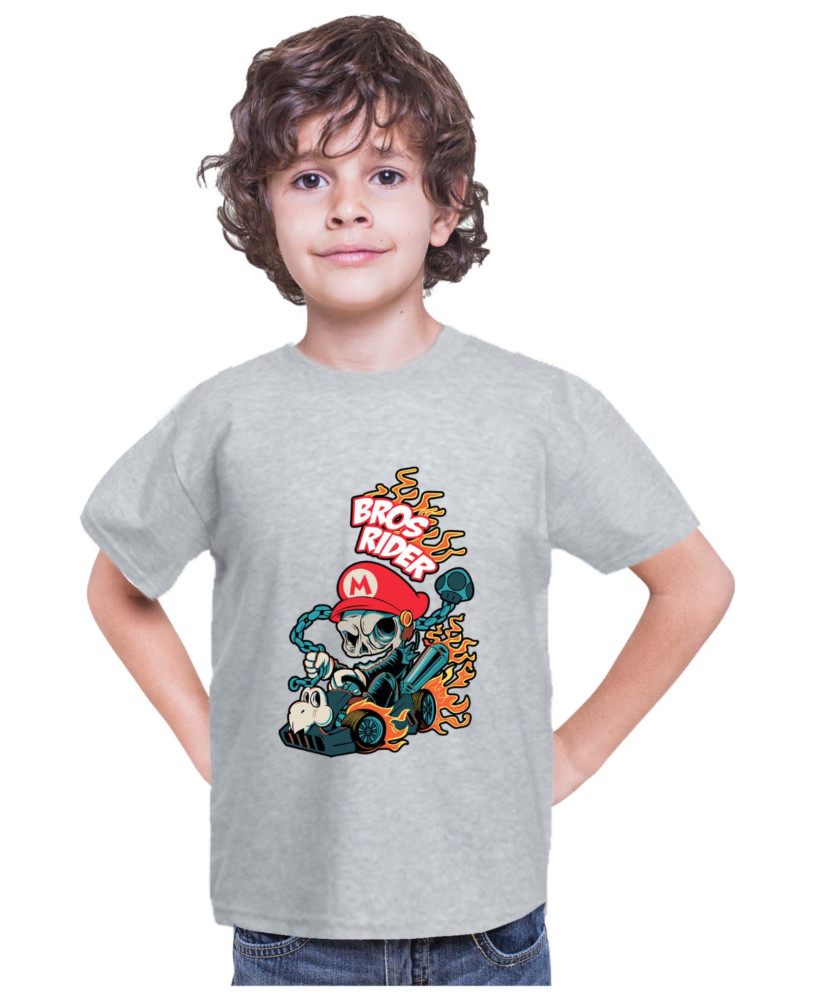 Детска Тениска Super Mario Nintendo Bros Rider Ghost Rider