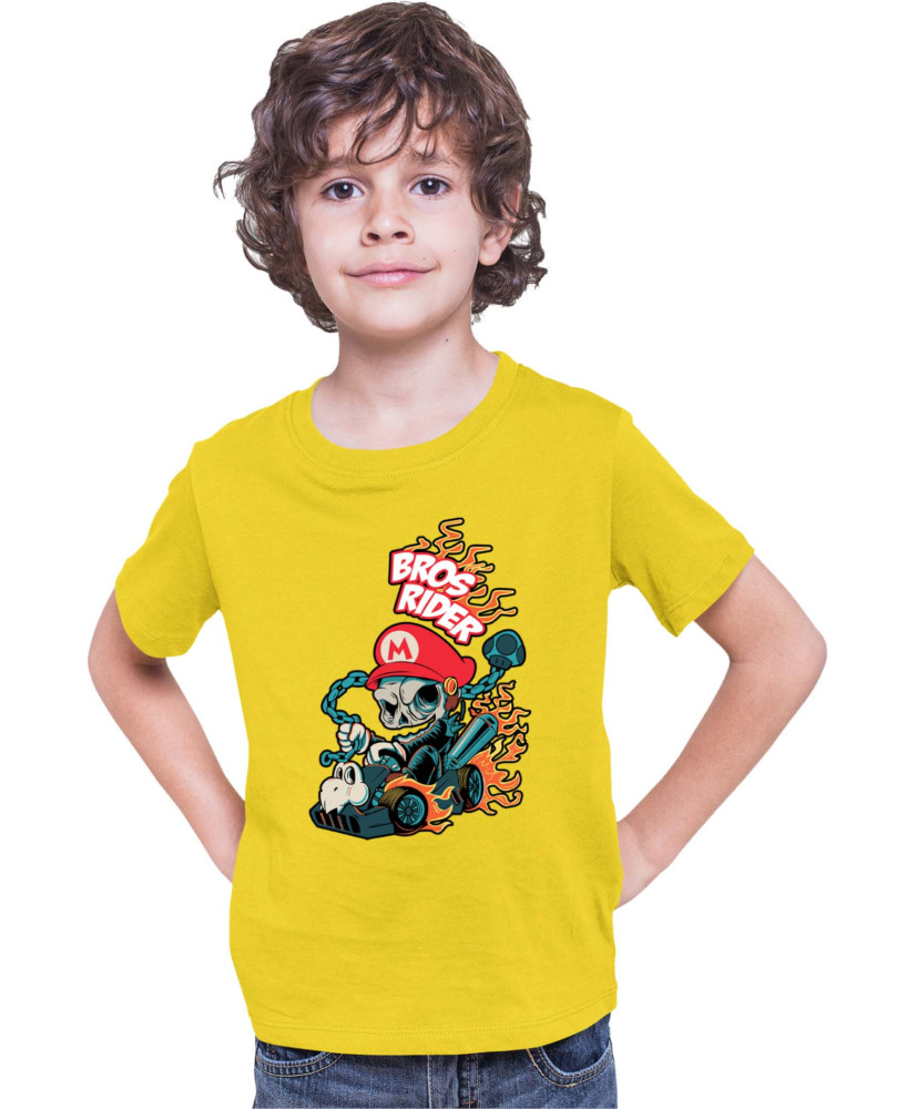 Детска Тениска Super Mario Nintendo Bros Rider Ghost Rider