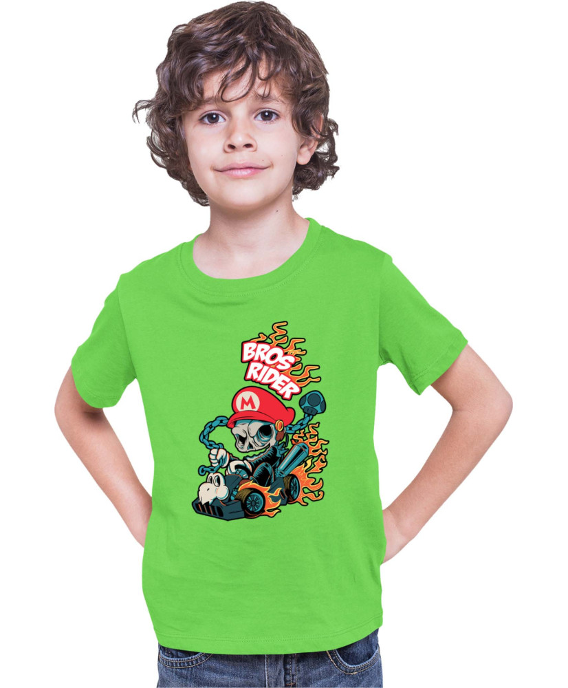 Детска Тениска Super Mario Nintendo Bros Rider Ghost Rider