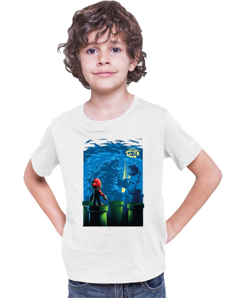 Детска Тениска Super Mario Nintendo Godzilla Bowser