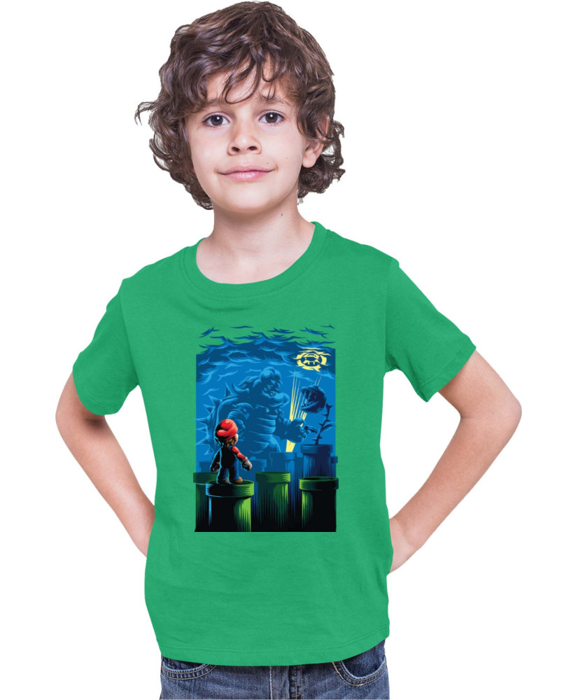 Детска Тениска Super Mario Nintendo Godzilla Bowser