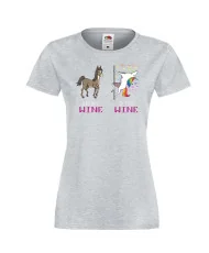 Дамска тениска BEFORE AFTER WHINE еднорог