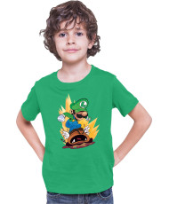 Детска Тениска Super Mario Nintendo Luigi Goomba Smash