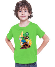 Детска Тениска Super Mario Nintendo Luigi Goomba Smash