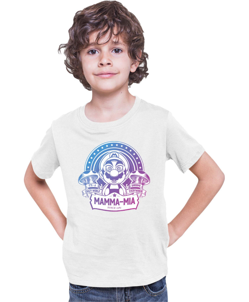 Детска Тениска Super Mario Nintendo Mamma-Mia Crazy World
