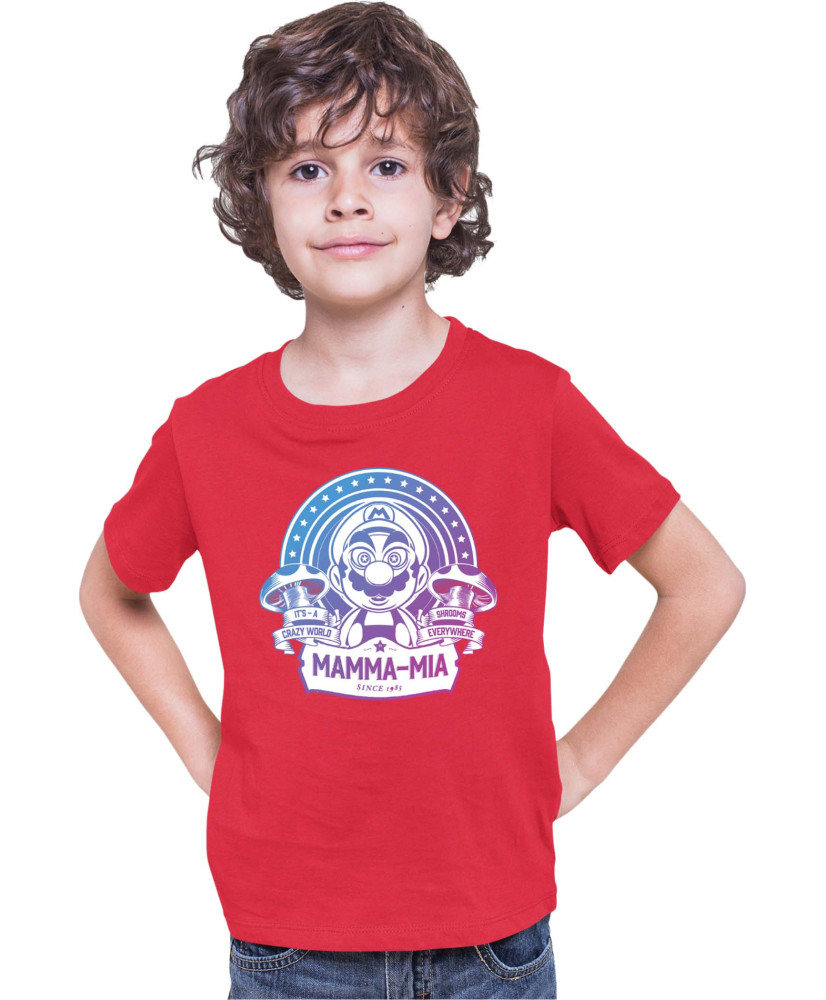 Детска Тениска Super Mario Nintendo Mamma-Mia Crazy World