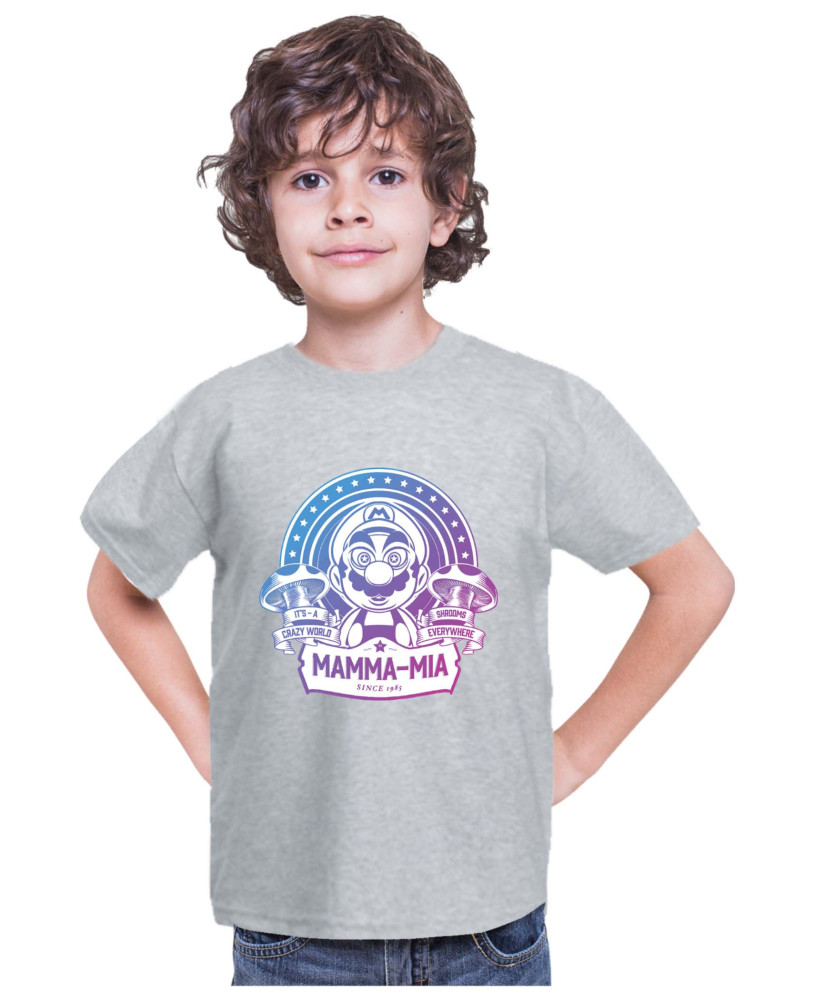Детска Тениска Super Mario Nintendo Mamma-Mia Crazy World