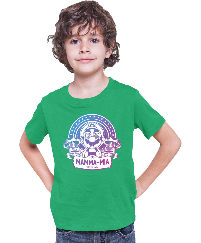 Детска Тениска Super Mario Nintendo Mamma-Mia Crazy World