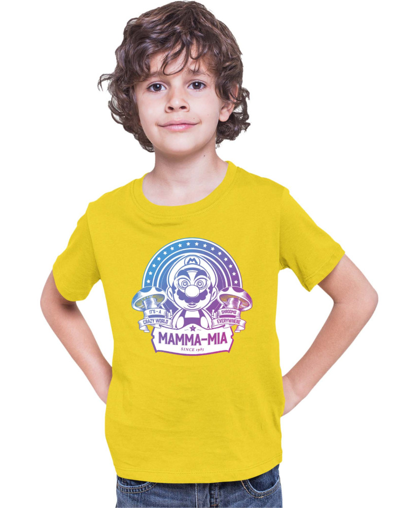 Детска Тениска Super Mario Nintendo Mamma-Mia Crazy World
