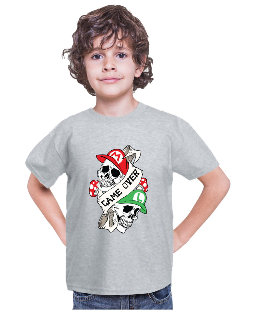 Детска Тениска Super Mario Nintendo Mario & Luigi Game Over