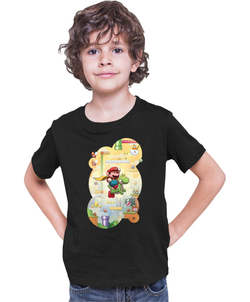 Детска Тениска Super Mario Nintendo Mario & Yoshi Game Scene