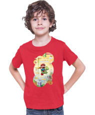 Детска Тениска Super Mario Nintendo Mario & Yoshi Game Scene