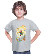 Детска Тениска Super Mario Nintendo Mario & Yoshi Game Scene