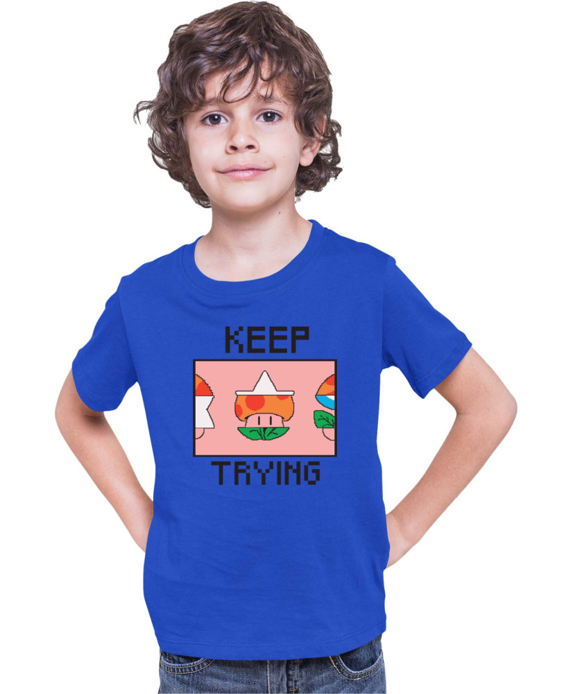 Детска Тениска Super Mario Nintendo Mario Bros 3 Keep Trying
