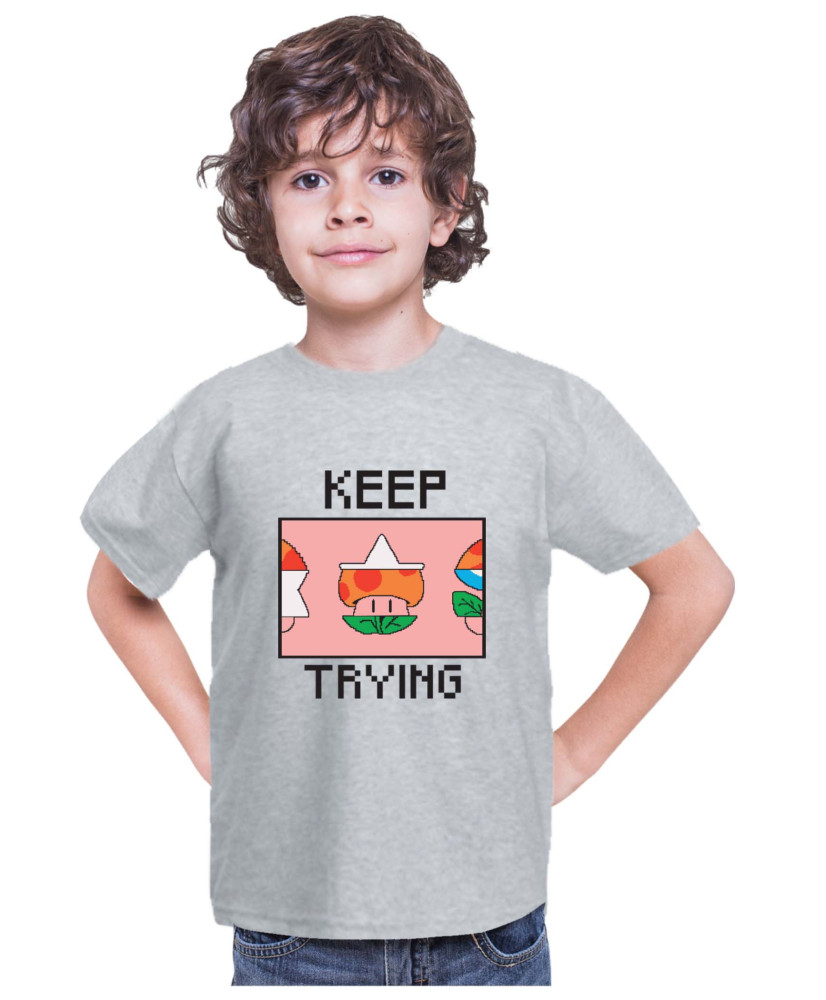 Детска Тениска Super Mario Nintendo Mario Bros 3 Keep Trying