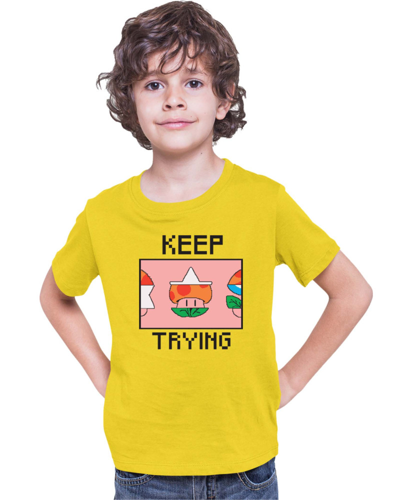 Детска Тениска Super Mario Nintendo Mario Bros 3 Keep Trying