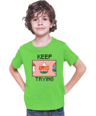 Детска Тениска Super Mario Nintendo Mario Bros 3 Keep Trying