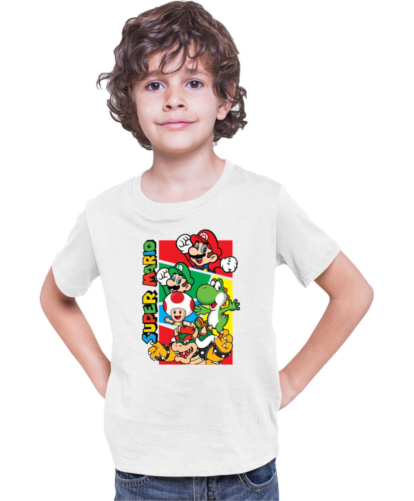 Детска Тениска Super Mario Nintendo Mario Bros 3