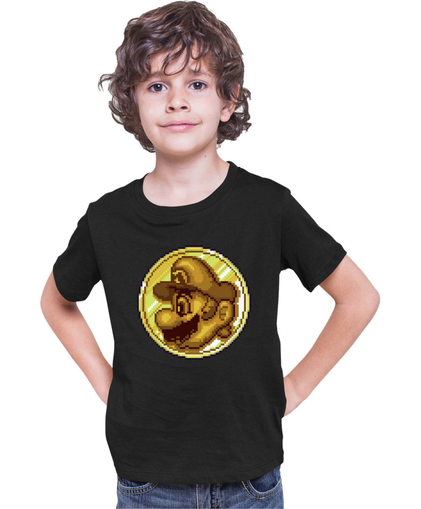 Детска Тениска Super Mario Nintendo Mario Coin Pixelart