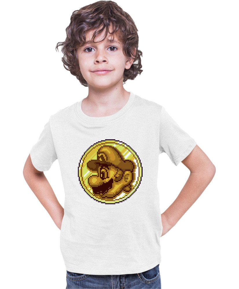 Детска Тениска Super Mario Nintendo Mario Coin Pixelart