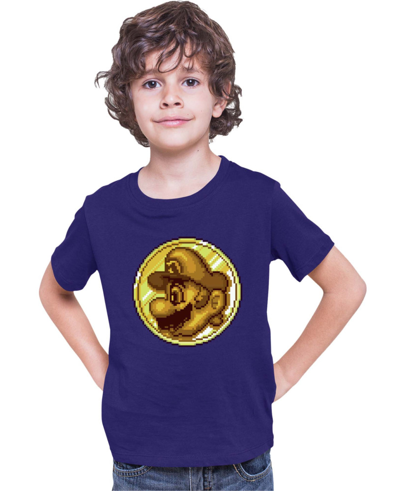 Детска Тениска Super Mario Nintendo Mario Coin Pixelart