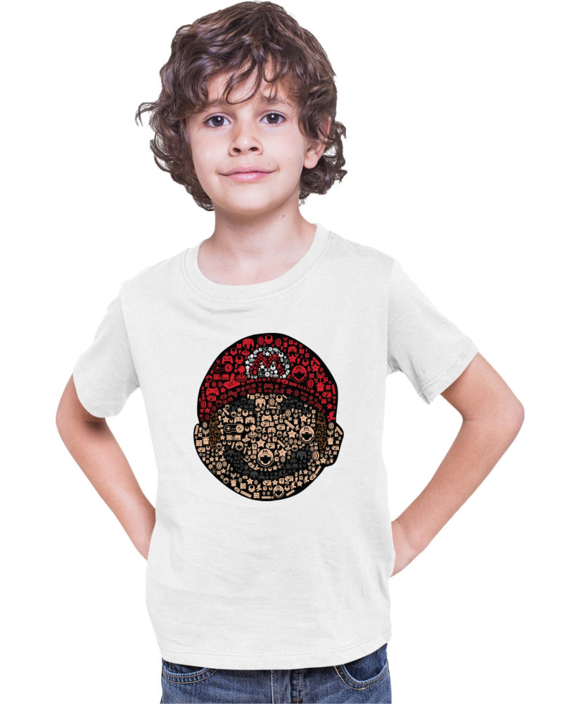 Детска Тениска Super Mario Nintendo Mario Face Gamer Elements