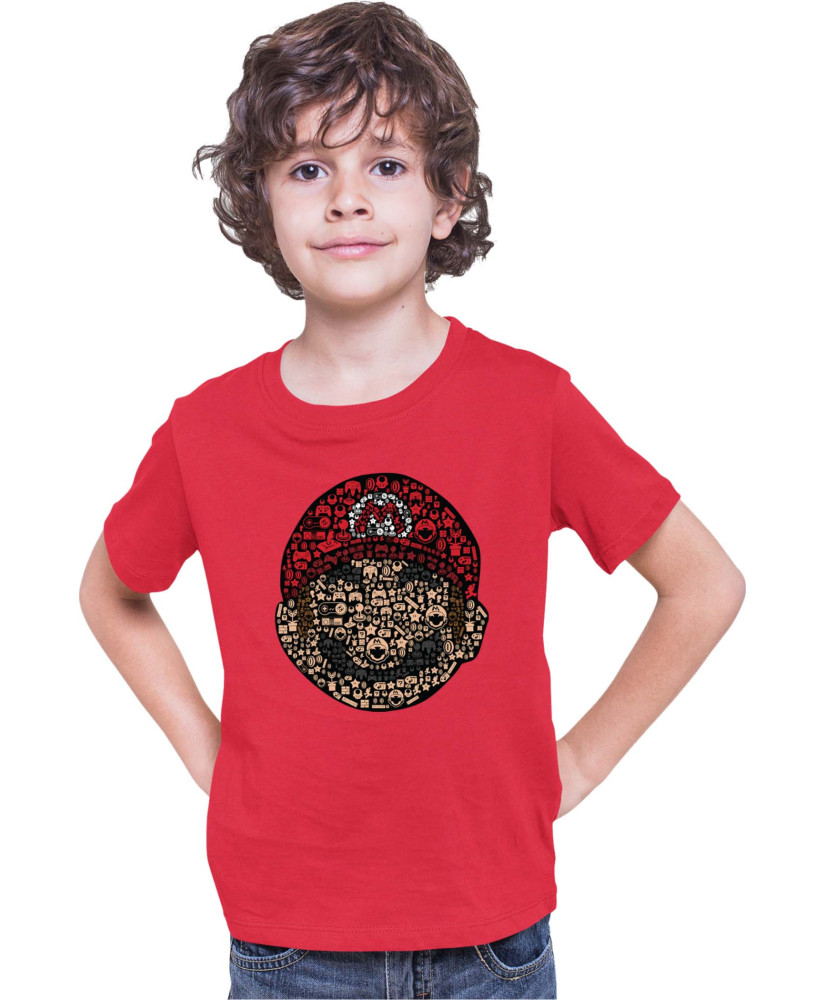 Детска Тениска Super Mario Nintendo Mario Face Gamer Elements
