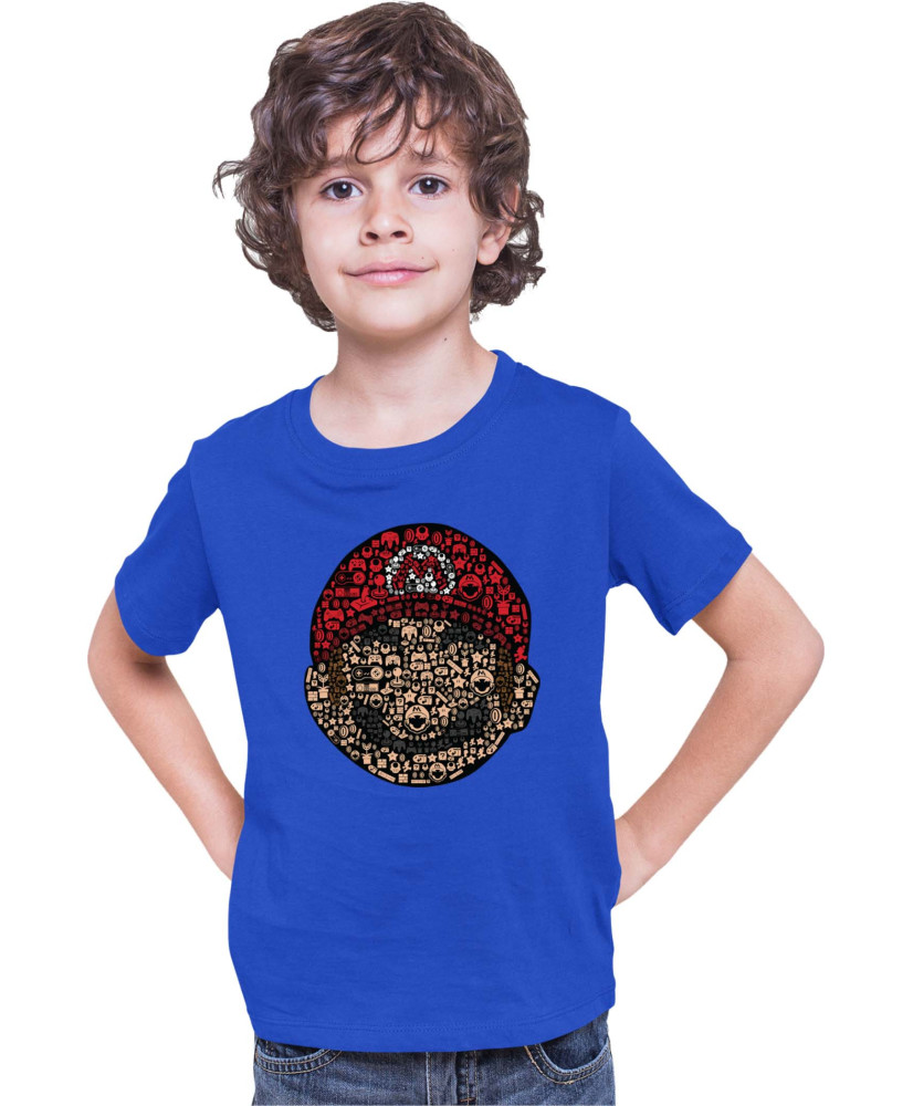 Детска Тениска Super Mario Nintendo Mario Face Gamer Elements