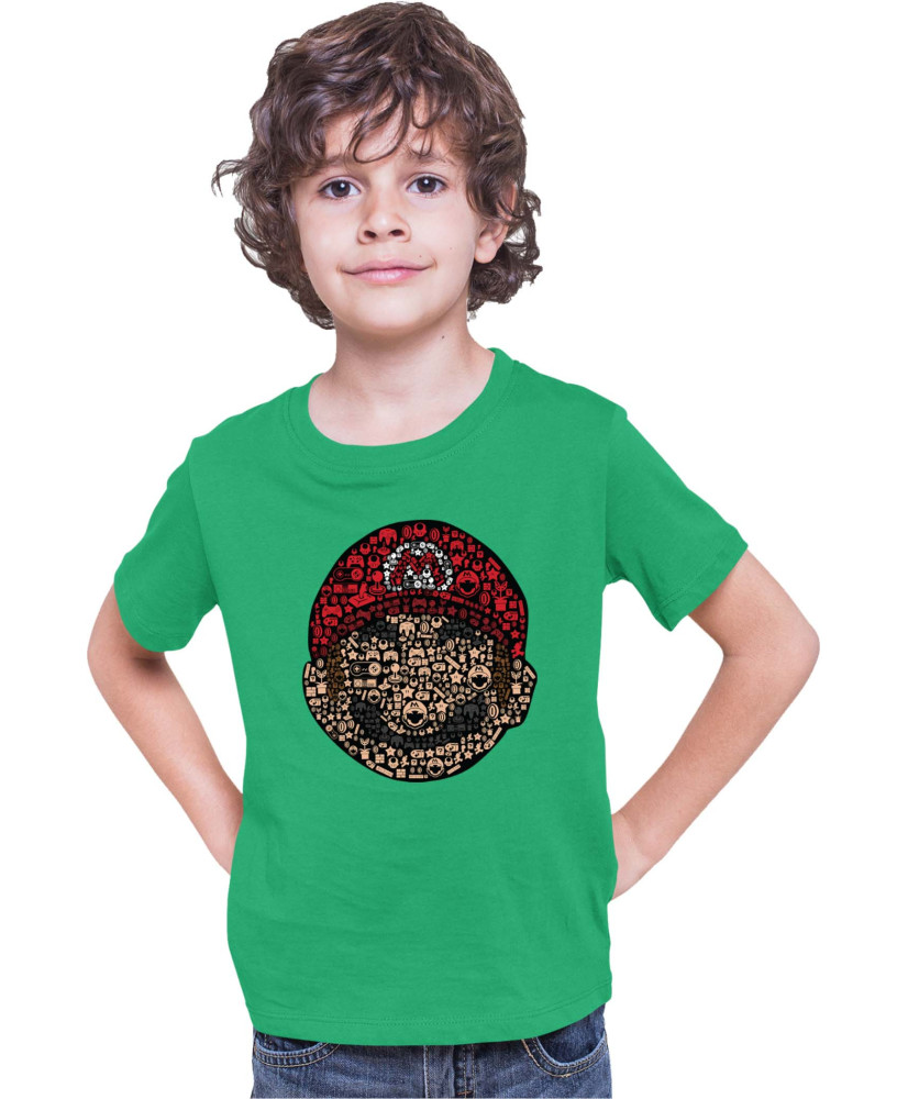 Детска Тениска Super Mario Nintendo Mario Face Gamer Elements