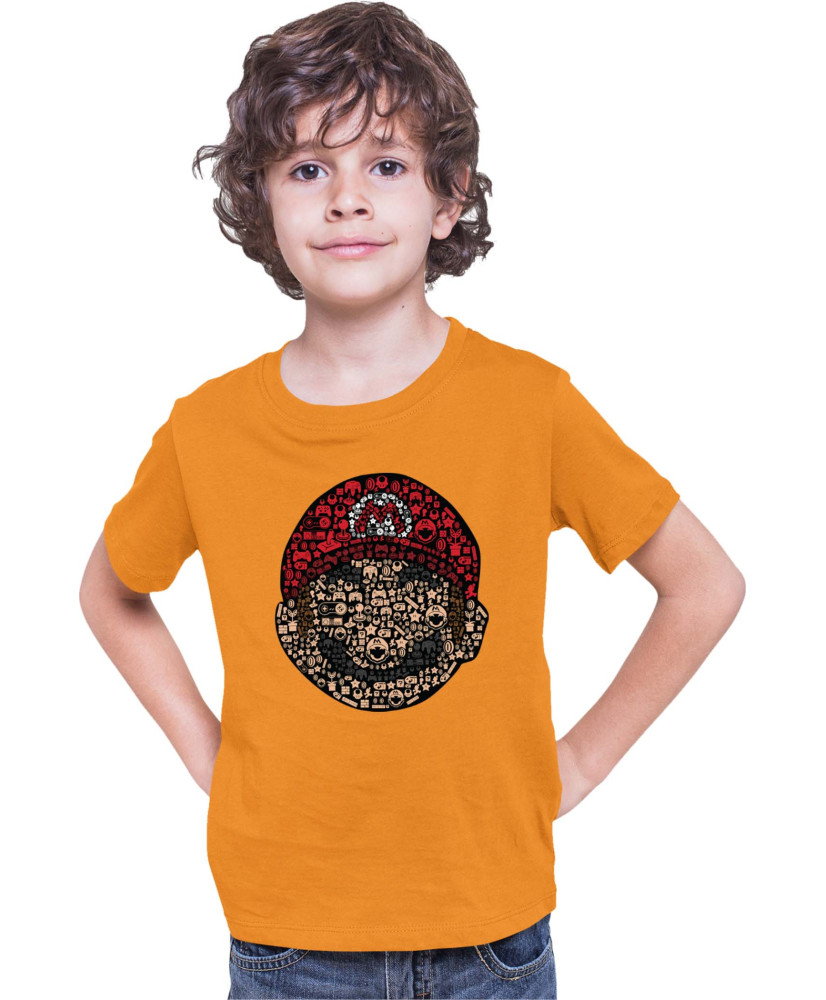 Детска Тениска Super Mario Nintendo Mario Face Gamer Elements