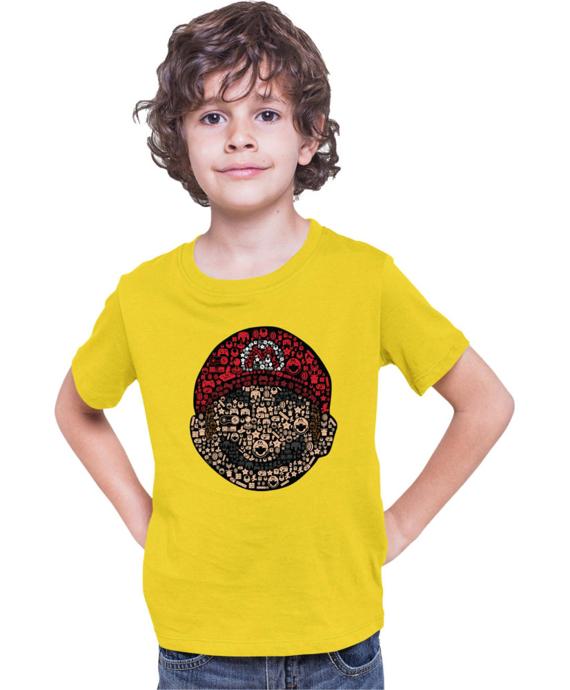 Детска Тениска Super Mario Nintendo Mario Face Gamer Elements