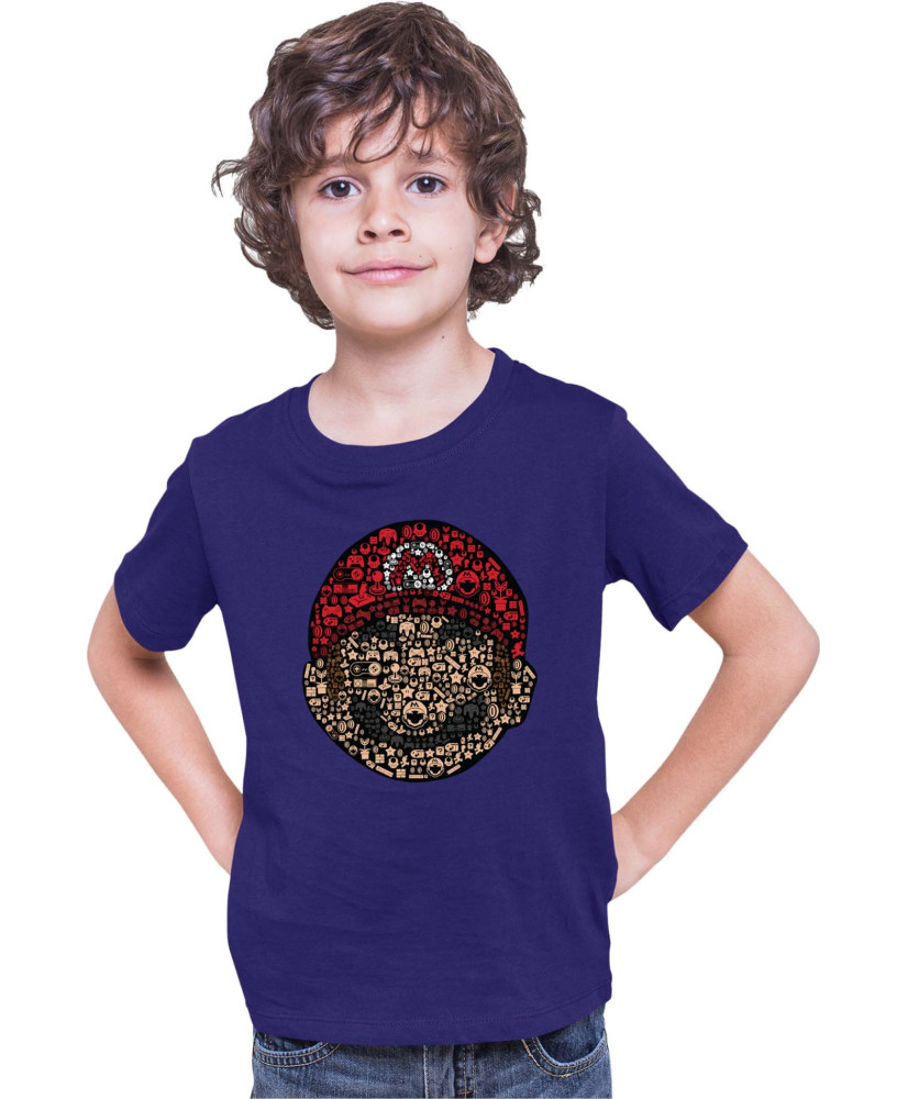 Детска Тениска Super Mario Nintendo Mario Face Gamer Elements