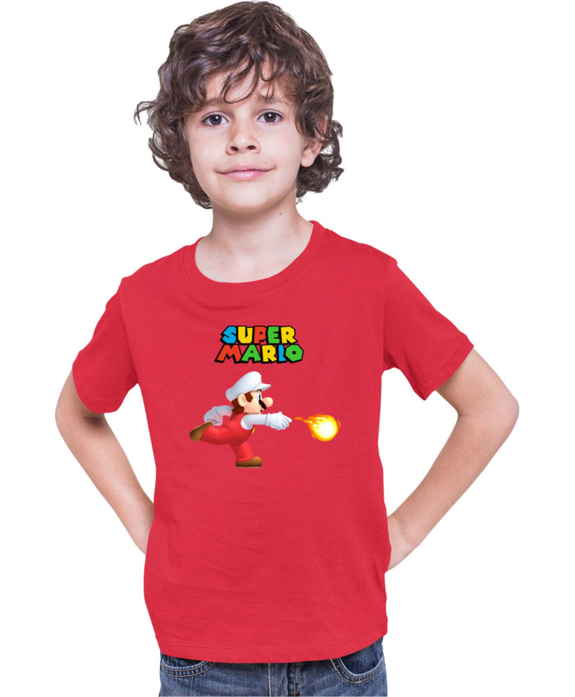 Детска Тениска Super Mario Nintendo Mario Fireball 1