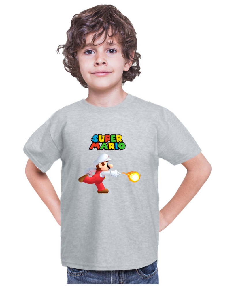 Детска Тениска Super Mario Nintendo Mario Fireball 1