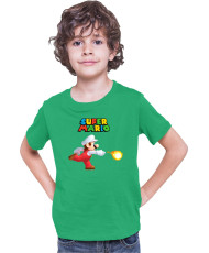 Детска Тениска Super Mario Nintendo Mario Fireball 1