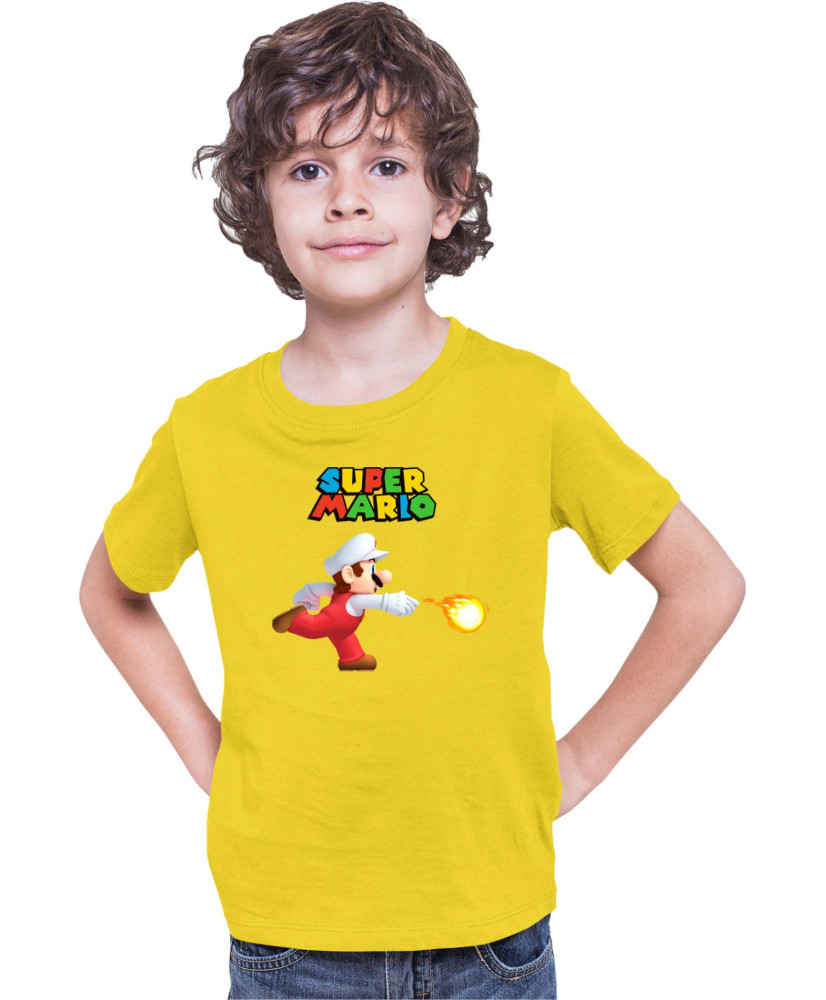 Детска Тениска Super Mario Nintendo Mario Fireball 1