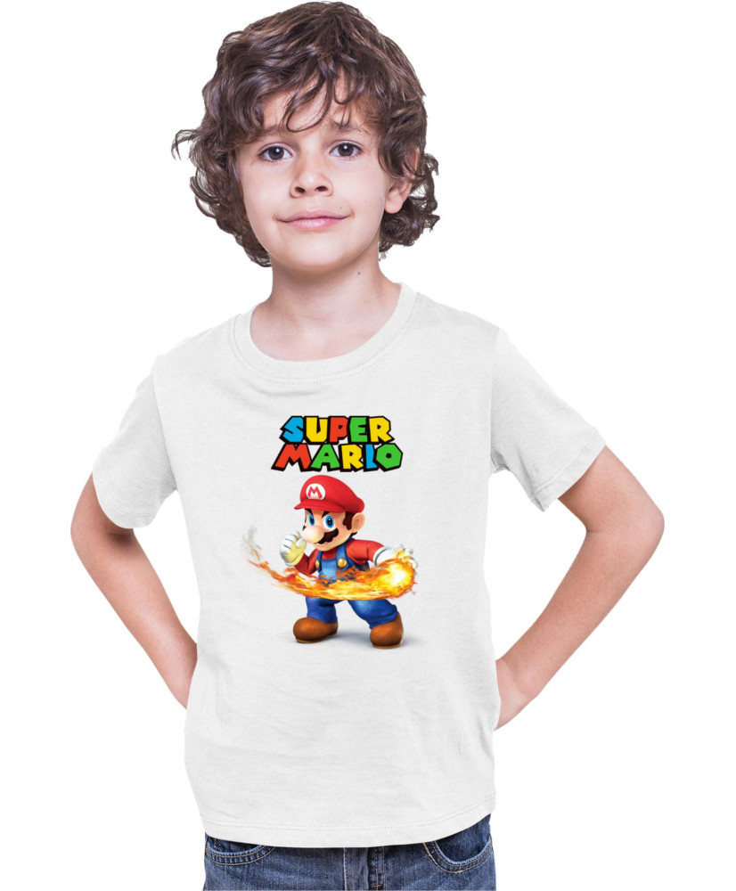 Детска Тениска Super Mario Nintendo Mario Fireball 2