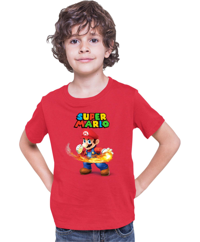 Детска Тениска Super Mario Nintendo Mario Fireball 2