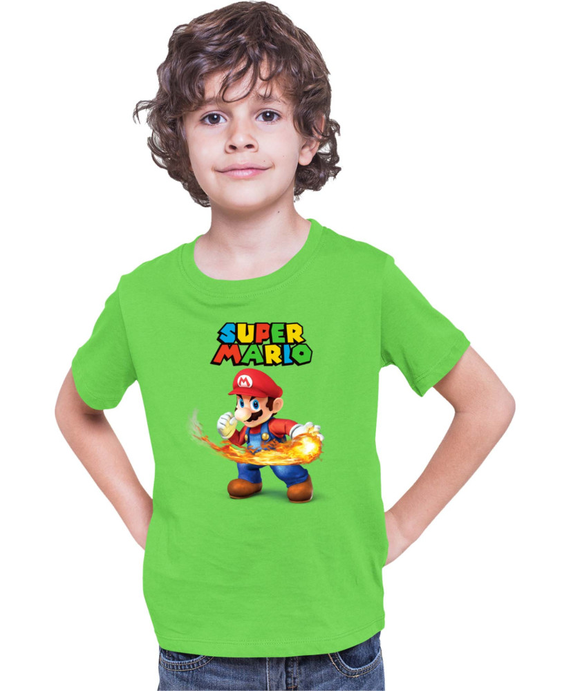 Детска Тениска Super Mario Nintendo Mario Fireball 2