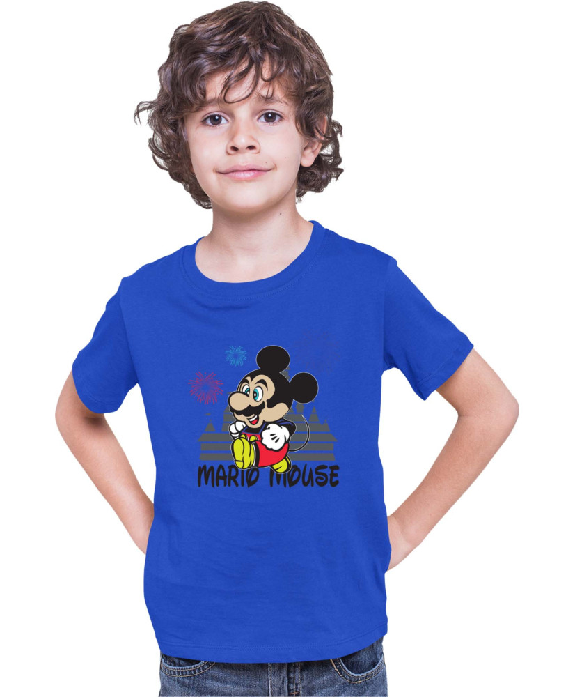 Детска Тениска Super Mario Nintendo Mario Mouse Disney Castle Детска Тениска Super Mario Nintendo Mario Mouse Disney Castle