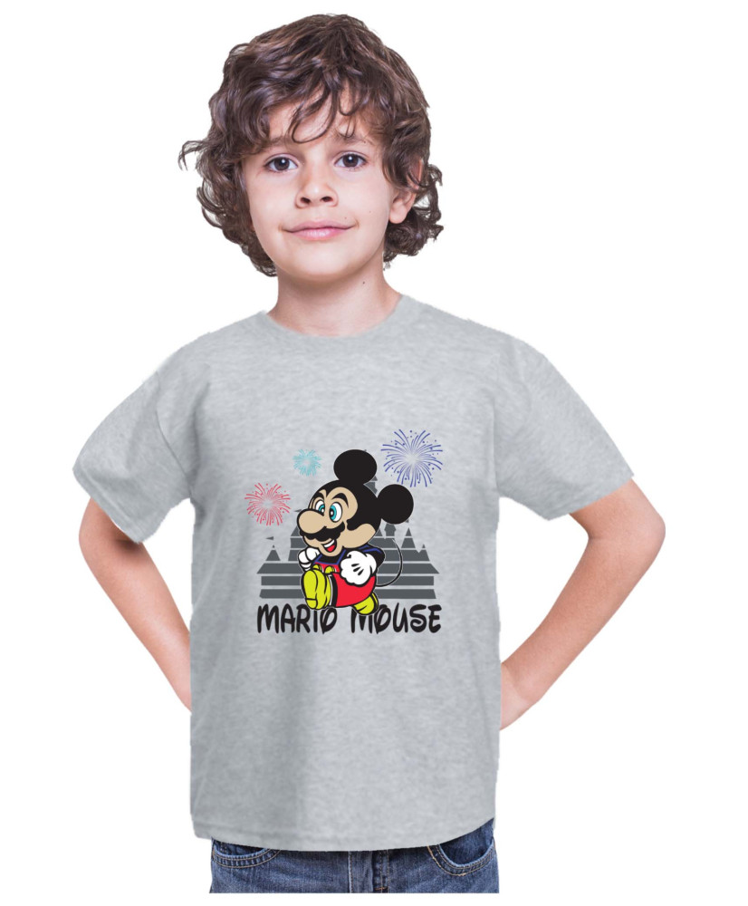 Детска Тениска Super Mario Nintendo Mario Mouse Disney Castle Детска Тениска Super Mario Nintendo Mario Mouse Disney Castle