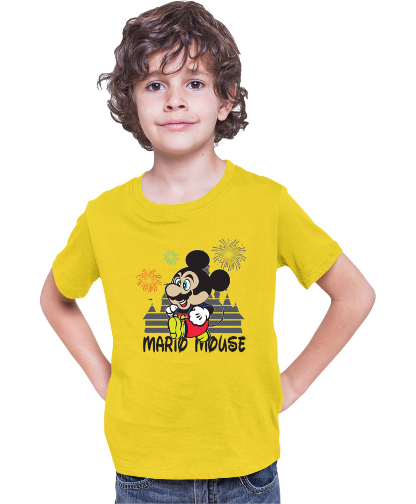 Детска Тениска Super Mario Nintendo Mario Mouse Disney Castle Детска Тениска Super Mario Nintendo Mario Mouse Disney Castle