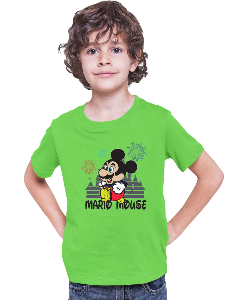 Детска Тениска Super Mario Nintendo Mario Mouse Disney Castle