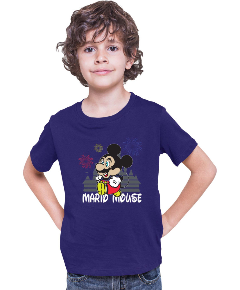 Детска Тениска Super Mario Nintendo Mario Mouse Disney Castle Детска Тениска Super Mario Nintendo Mario Mouse Disney Castle