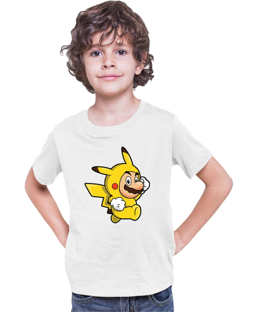 Детска Тениска Super Mario Nintendo Mario Pikachu Детска Тениска Super Mario Nintendo Mario Pikachu