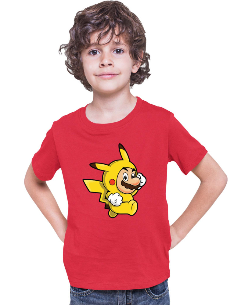 Детска Тениска Super Mario Nintendo Mario Pikachu