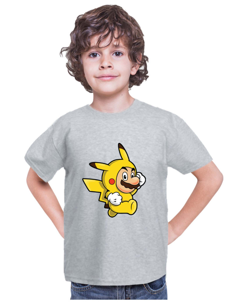 Детска Тениска Super Mario Nintendo Mario Pikachu