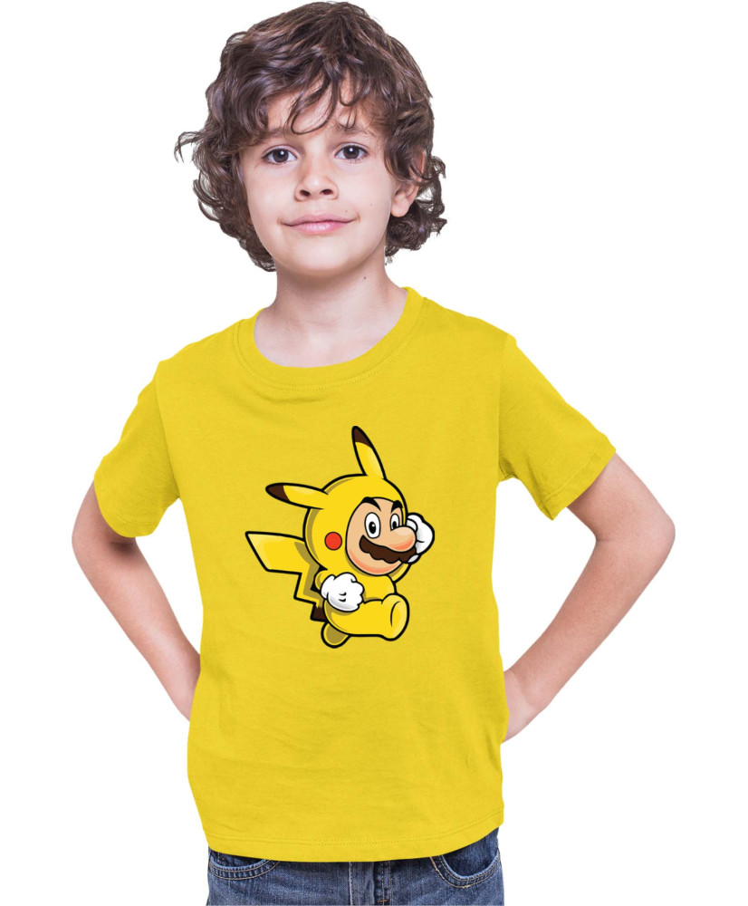 Детска Тениска Super Mario Nintendo Mario Pikachu Детска Тениска Super Mario Nintendo Mario Pikachu
